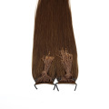 Dark Brown Color 20inch Straight Style Knot Thread Hair Human Virgin Remy Hair Extension